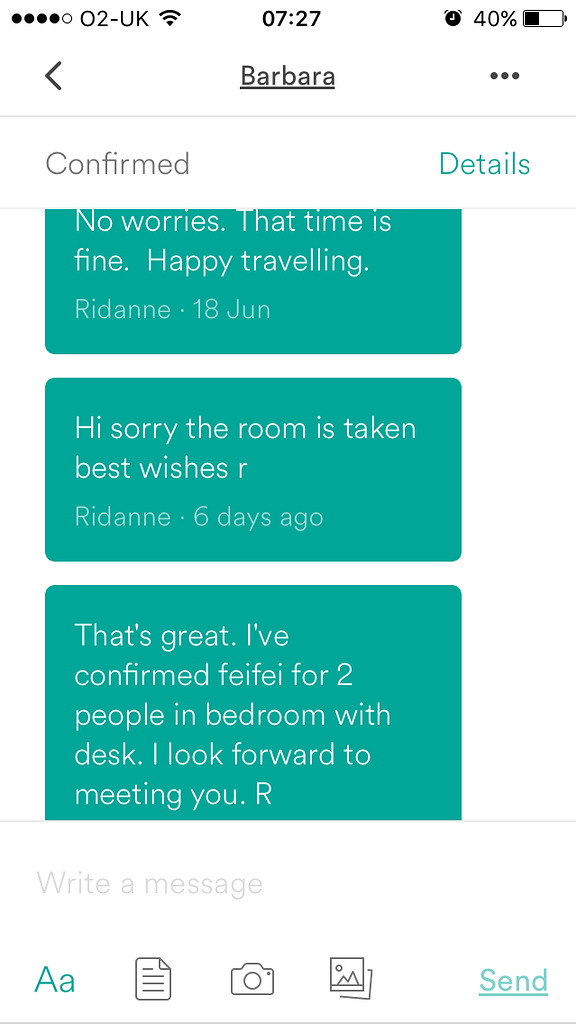 Has Airbnb been hacked or is it just an unfortunate message glitch