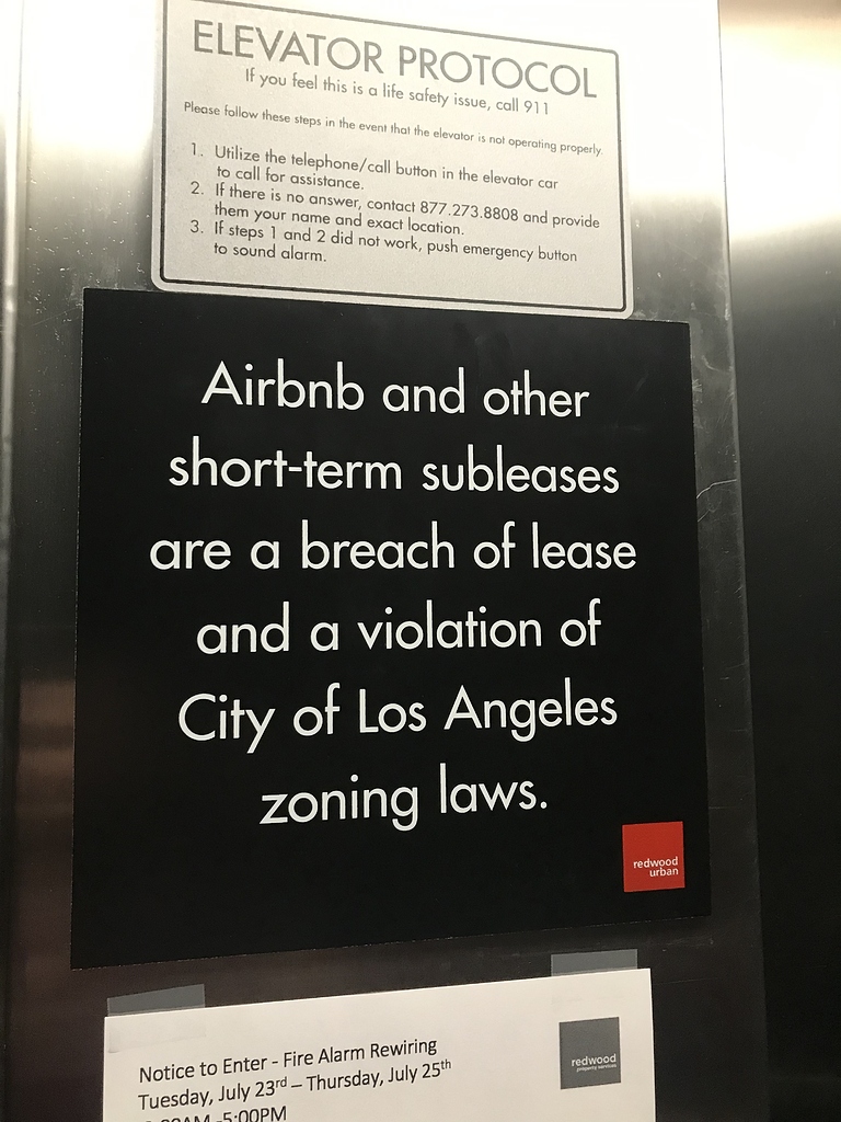 I’m staying at an Airbnb in Hollywood—no Airbnb’s allowed! AirBnB