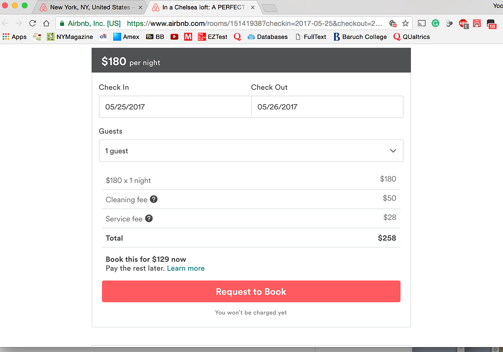 Book now, pay part now, the rest later, new airbnb strategy? AirBnB