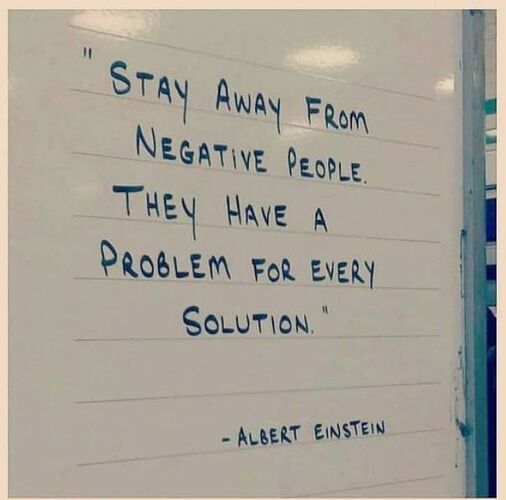 stay away from the negative people