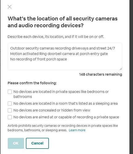 airbnb cameras