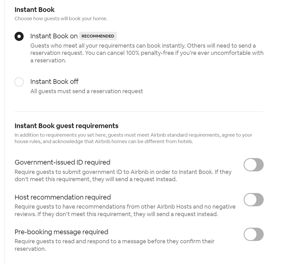 Impact of declining booking requests if you are on IB Airbnb hosts forum