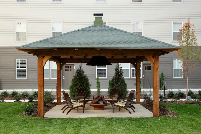 Outdoor Space With A Firepit Bad Idea, Propane Fire Pit Under Roof