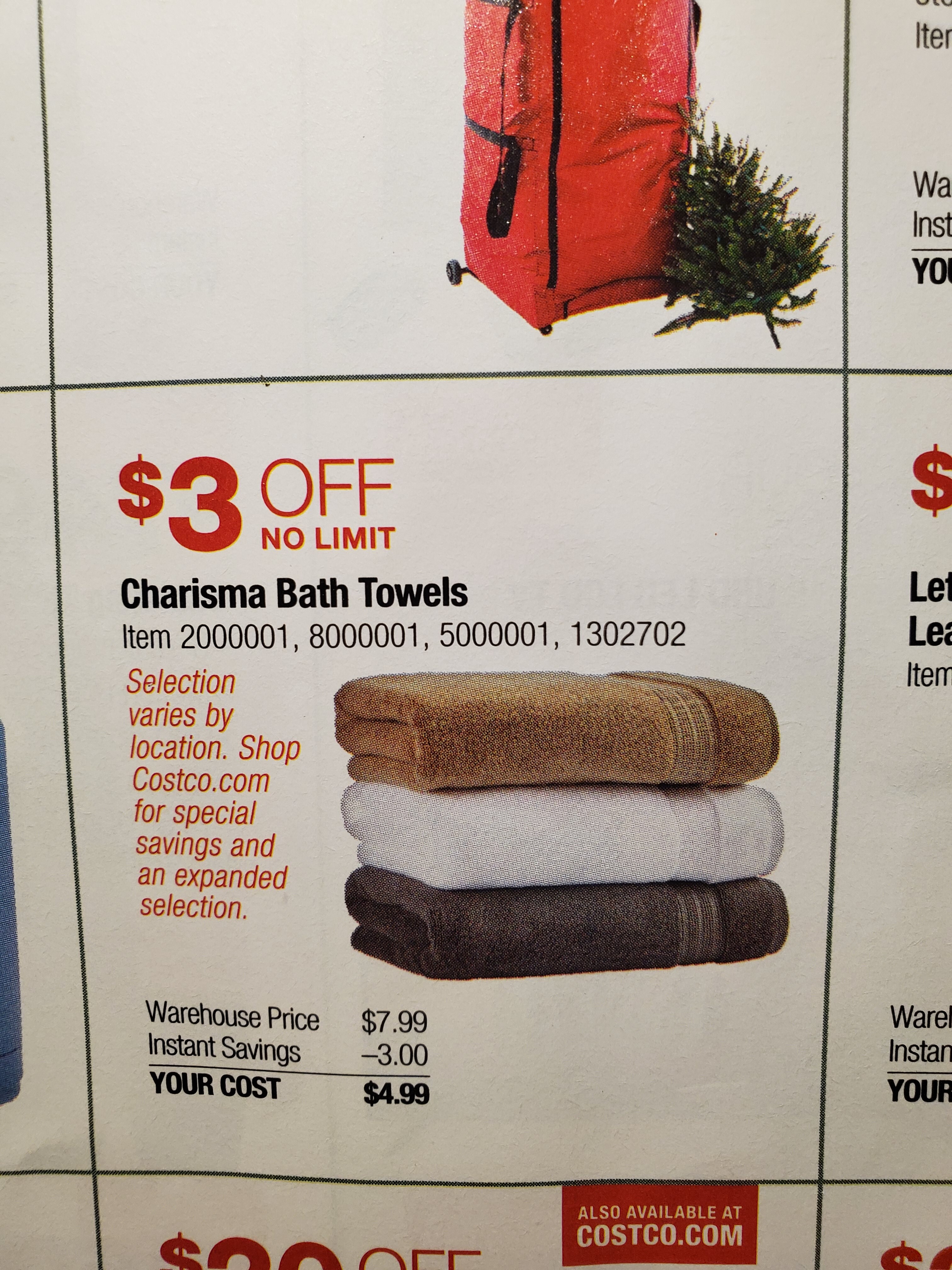 Grandeur Hospitality Bath Towel - Costco Sale!