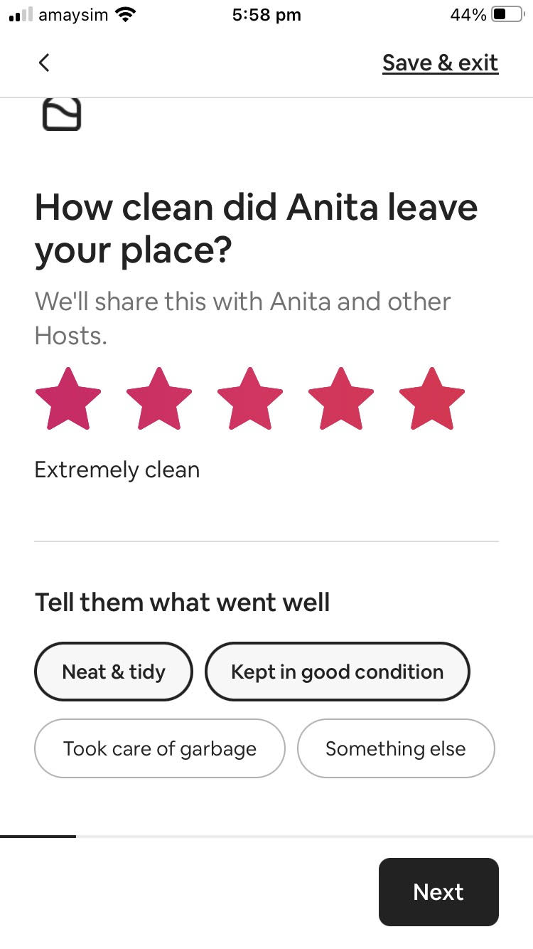 Airbnb now (Dec 2022) asking hosts for more detailed reviews of guests